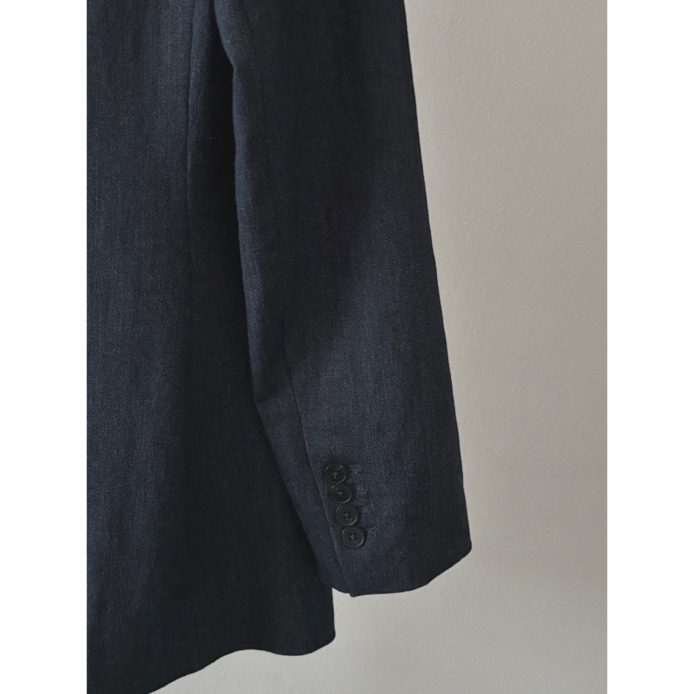 Polished Professional Blazer Size M Dark Wash Editor Lined w/ Vent & Structure - Picture 10 of 13